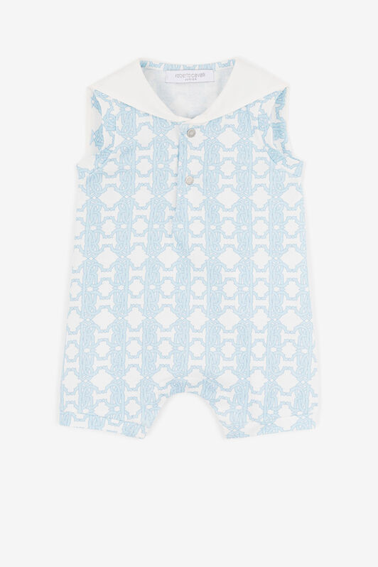 JU Monogram sleeveless romper JU Monogram sleeveless romper Light blue QJT898-JVF66