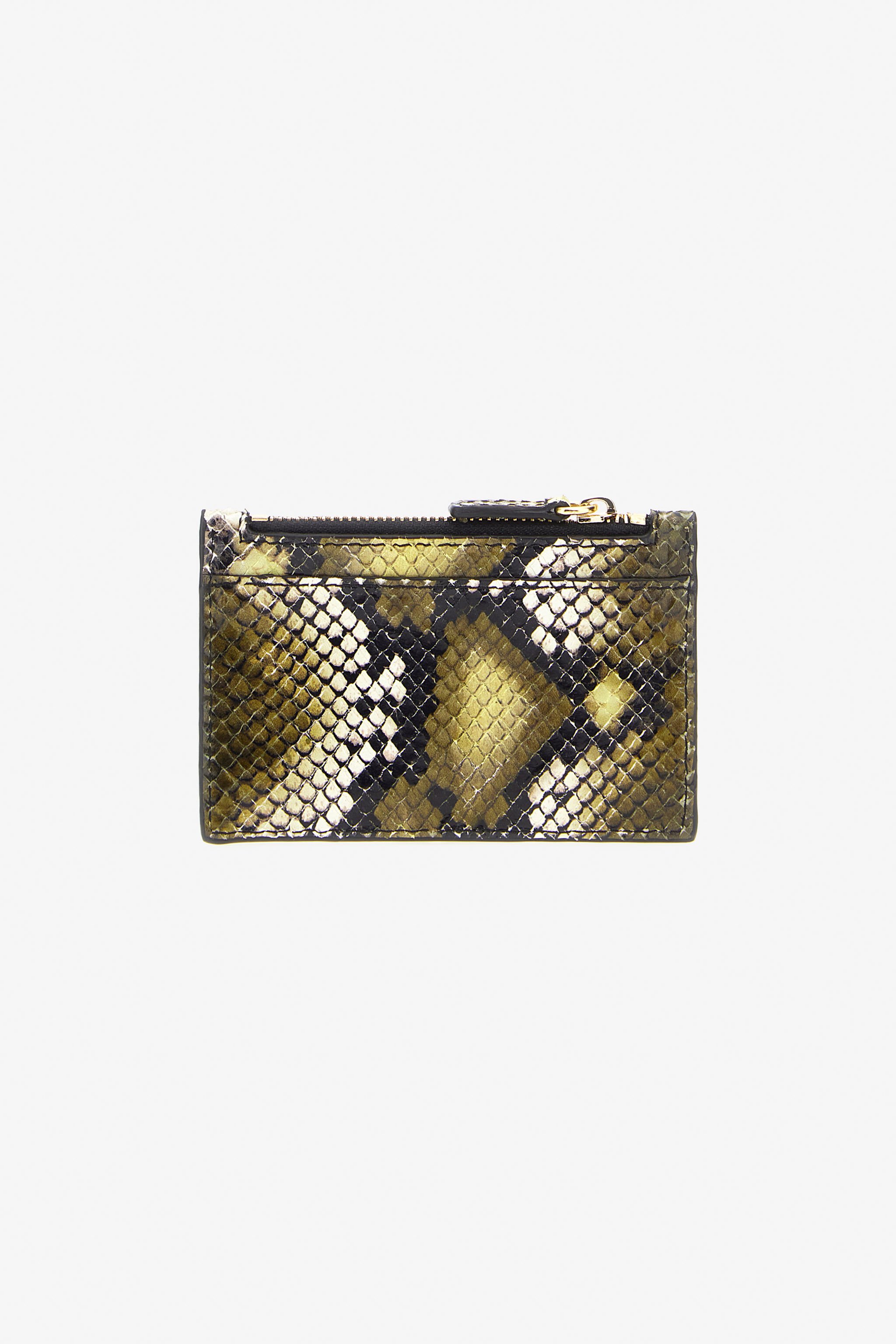 RC Logo-print leather clutch Dark green TKA005-PZ02S