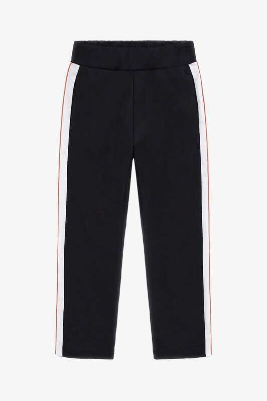 JU Logo Print Cotton Sweatpants Black TJT20M-CF050