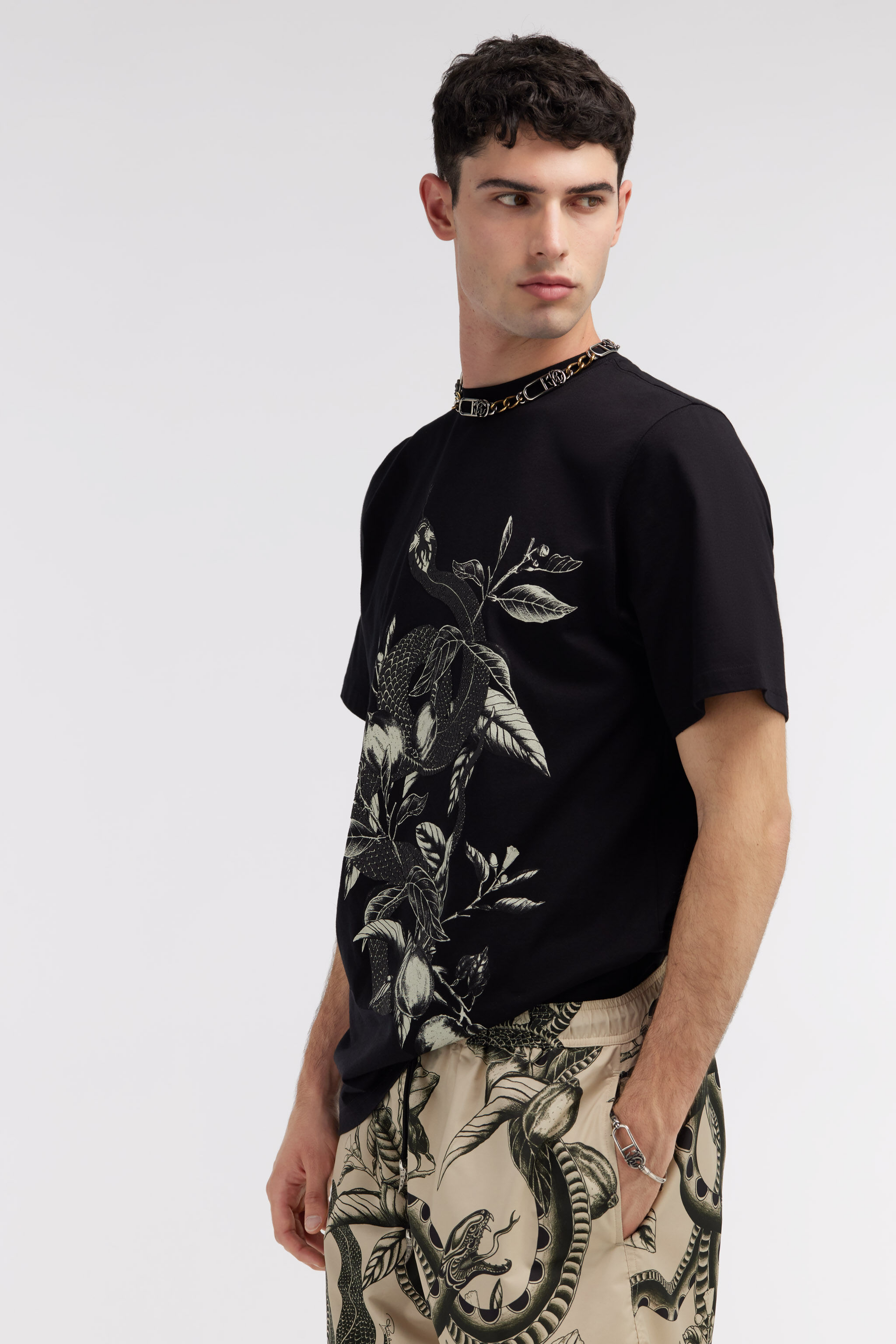 RC Lemon and Snake print t-shirt Black SRT61F-JD060