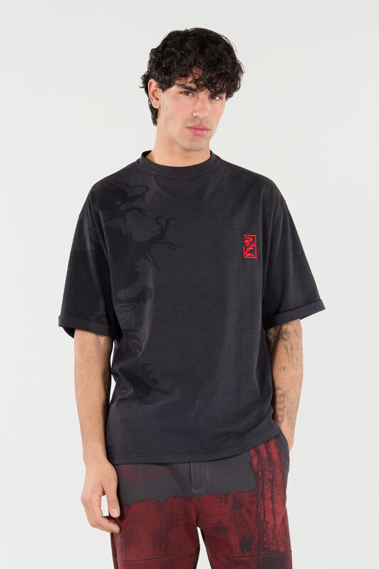 RC T-Shirt Con Monogram RC Ideogramma Nero VNT62H-JD060