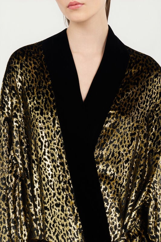RC Fil Coupé Leopard Print Coat BLACK/GOLD WKT502-FT061