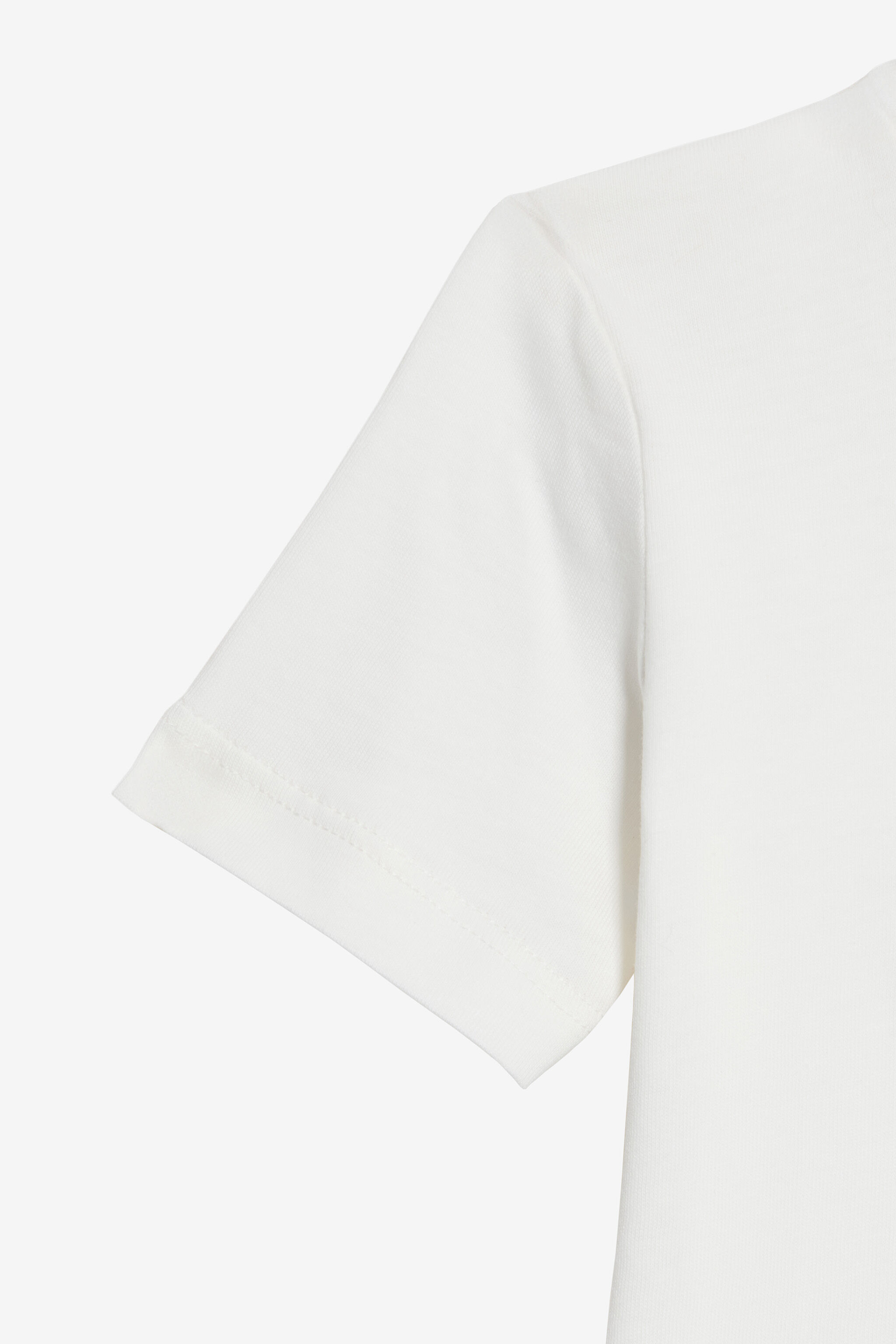 JU T-Shirt Bianco Latte Con Monogram RC E Logo MILKY WHITE VJT608-JD001