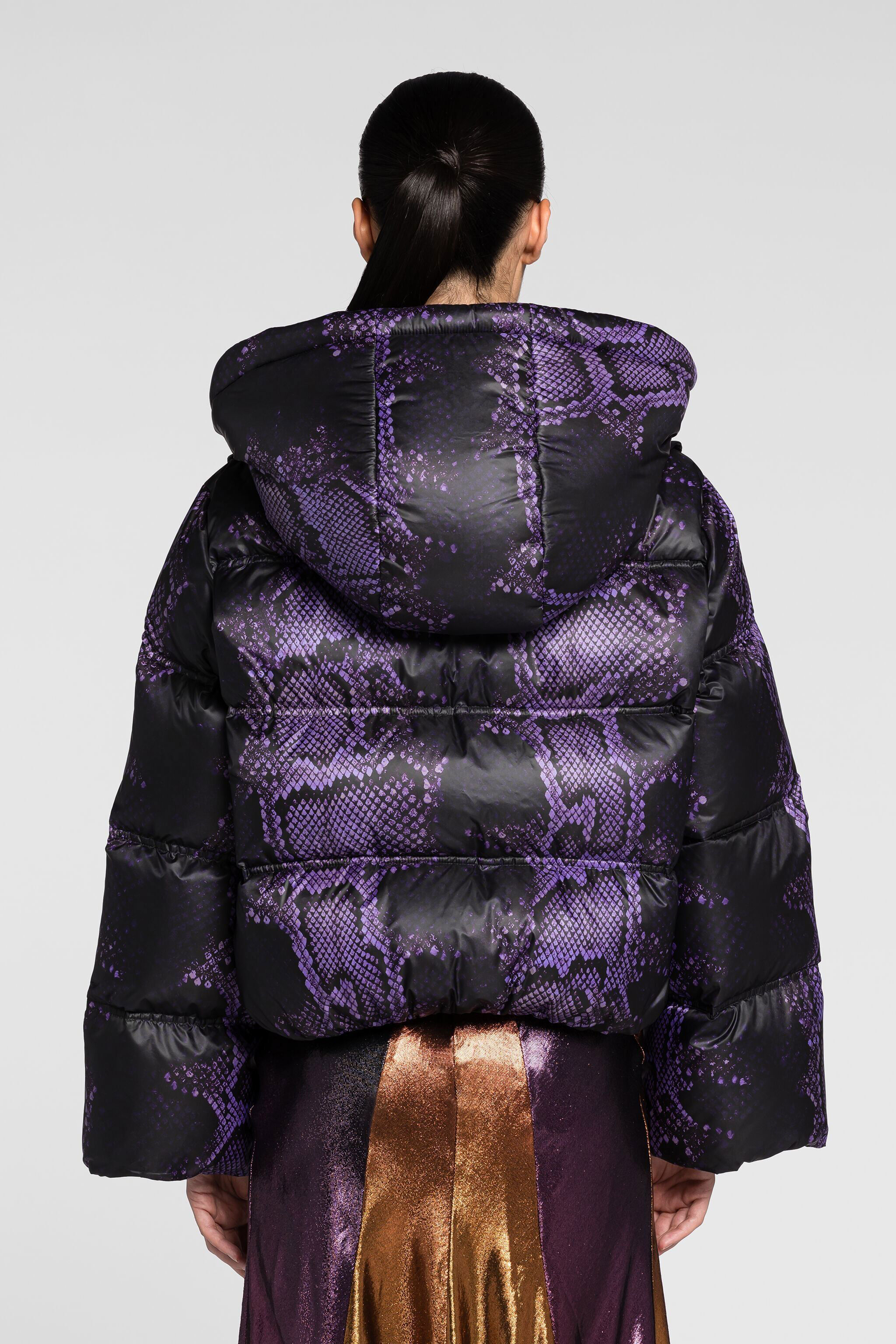 RC Python-Print Padded Jacket Purple PQT800-2TF01