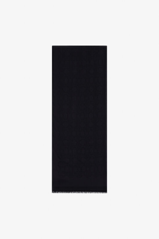 RC Roberto Cavalli Stole with RC MONOGRAM print Negro SYI00C-1HL61
