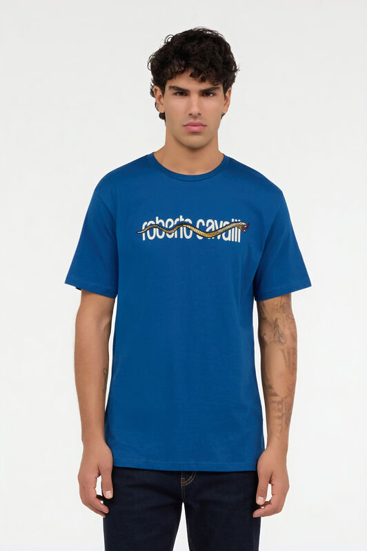 RC T-Shirt Blau mit Logo und Schlange BLUE ROT60C-JD065