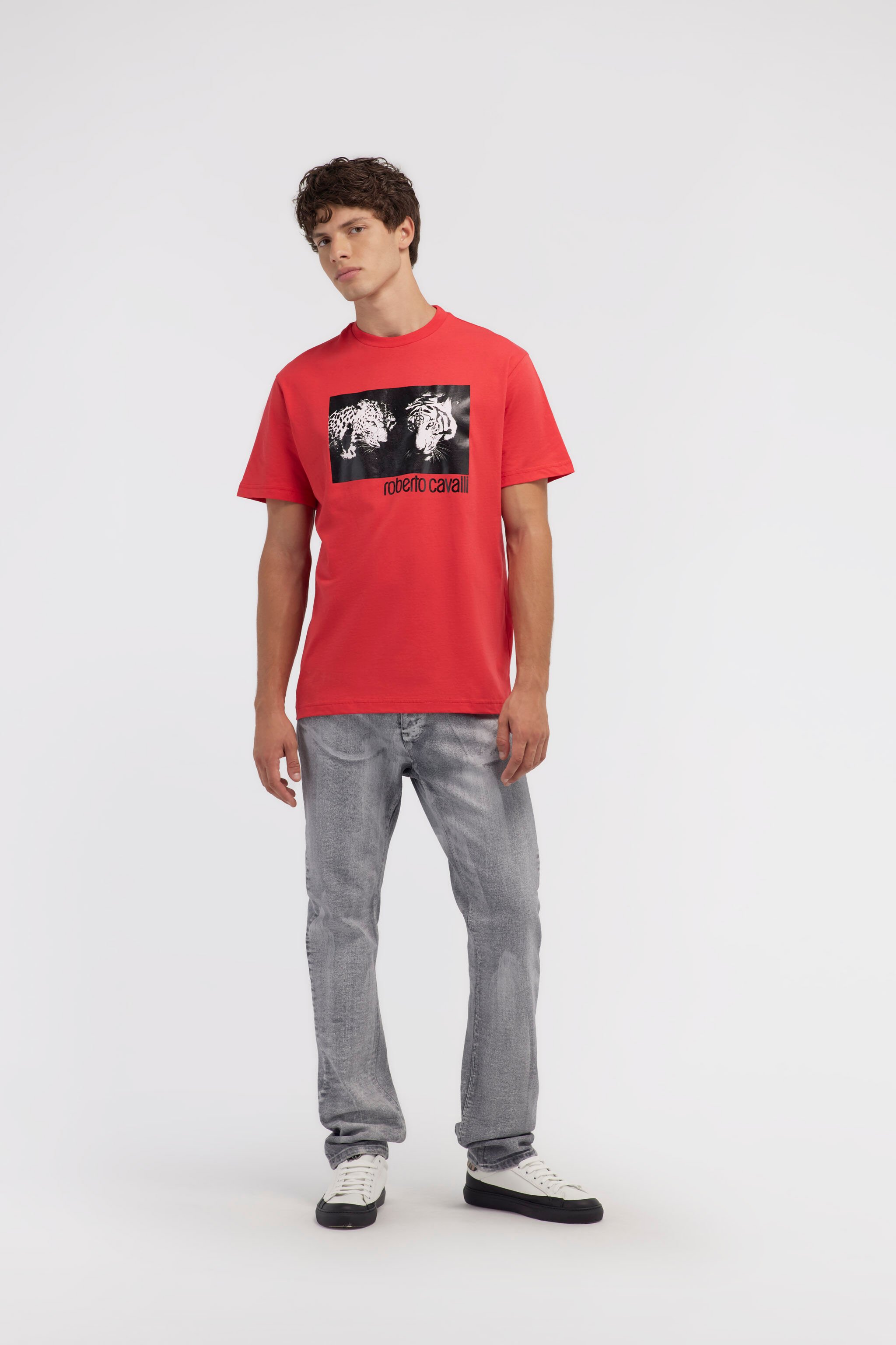 RC T-shirt with Jaguar logo and print Red NOT60C-JD060
