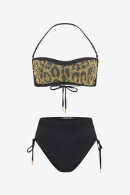 RC Bikini with Luminous Jaguar Motif BLACK SOW00A-4G002