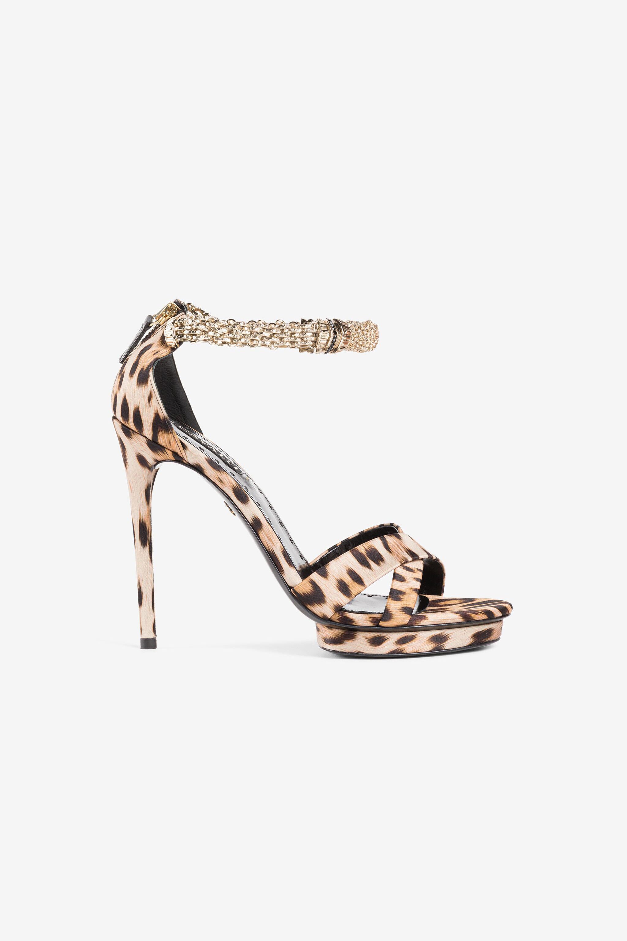 RC 125mm leopard-print sandals Light Brown OQS032-SE129