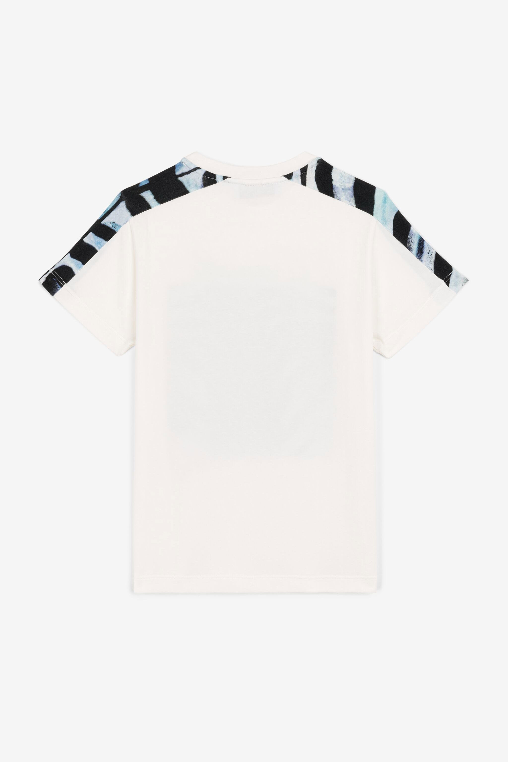 JU Zebra-Print Logo T-Shirt BIANCO 110601 OJT660-ISA2J
