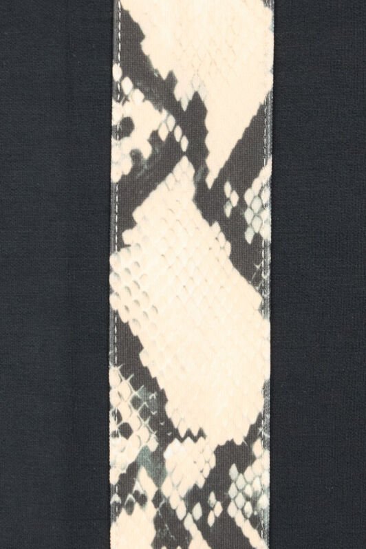 RC Pantalón Con Tiras De Serpiente Negro OOT20A-CF054