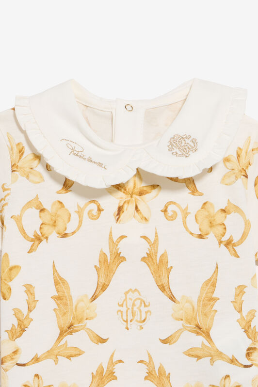 RC Gold Arabesque Print T-Shirt WHITE/GOLD TJT609-JFN37