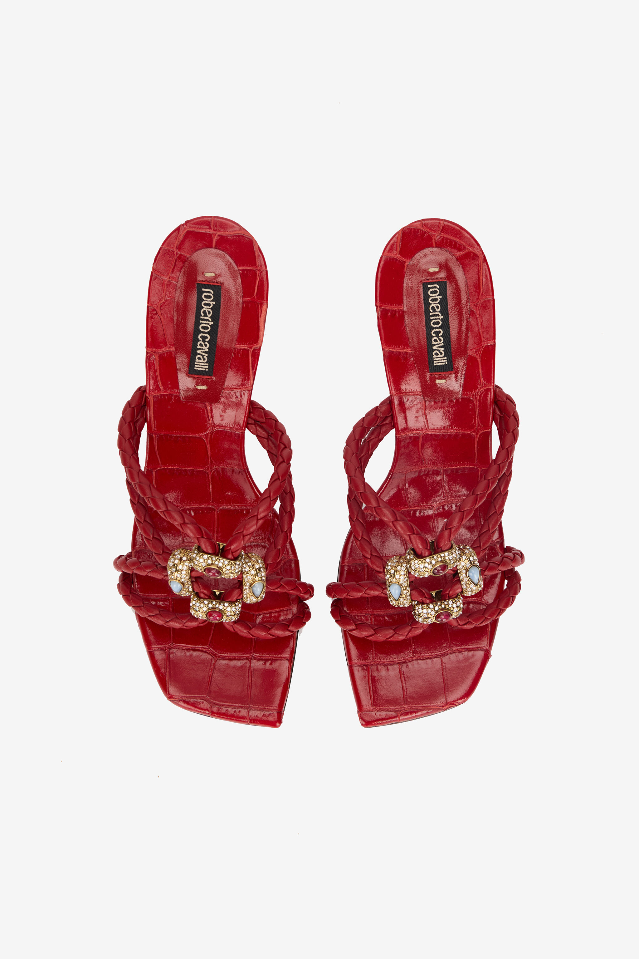 RC Sandals with Jewel Embellishments Red VKS014-PZ579