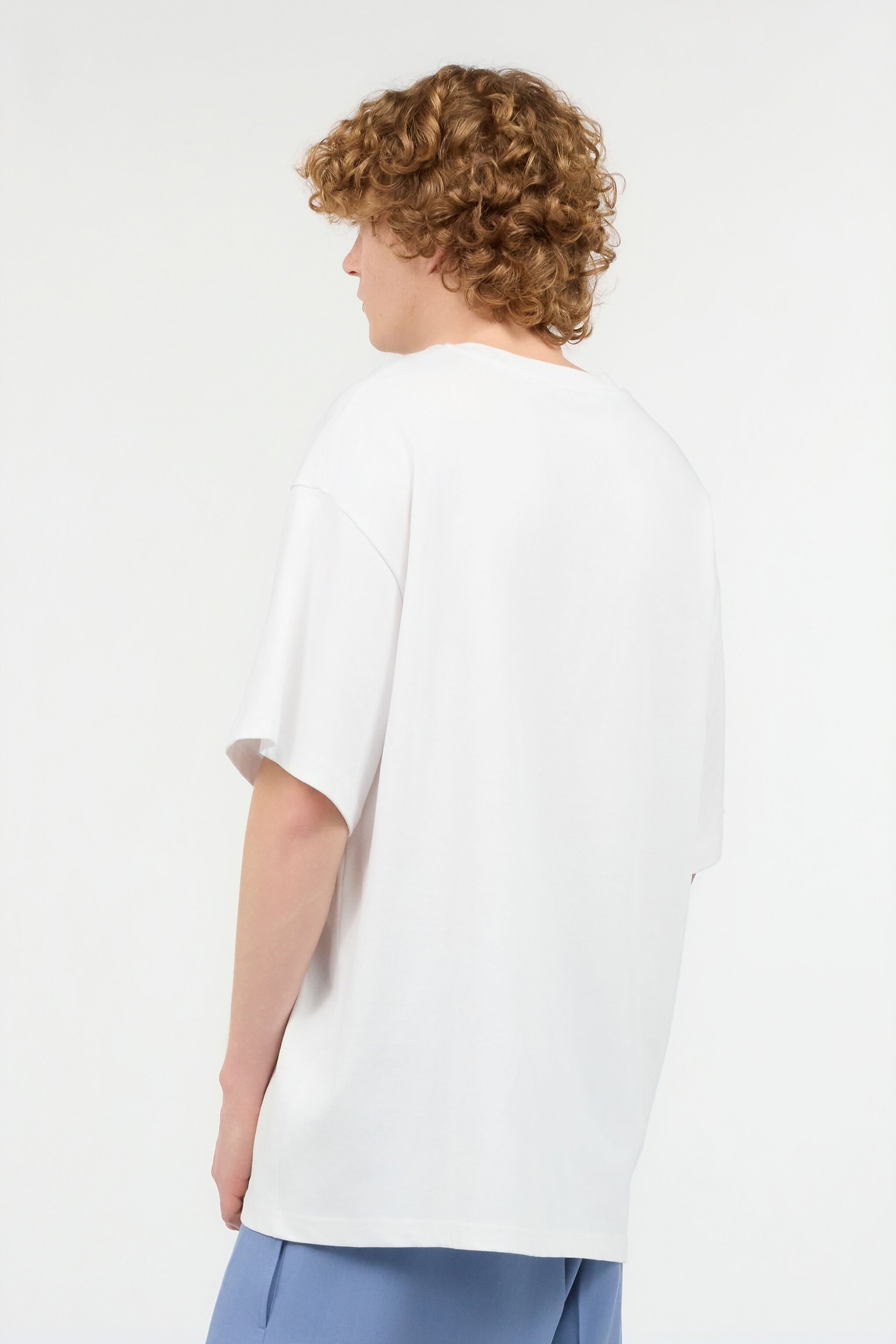 JC T-Shirt Mit Abgestepptem Logo Weiß UFT059-UF079