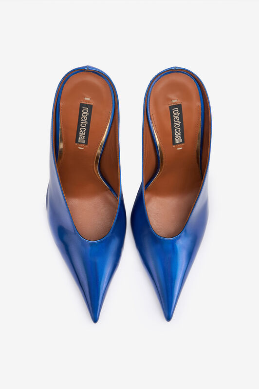 RC Pumps-Inspired Mules Blue UWS017-PM976