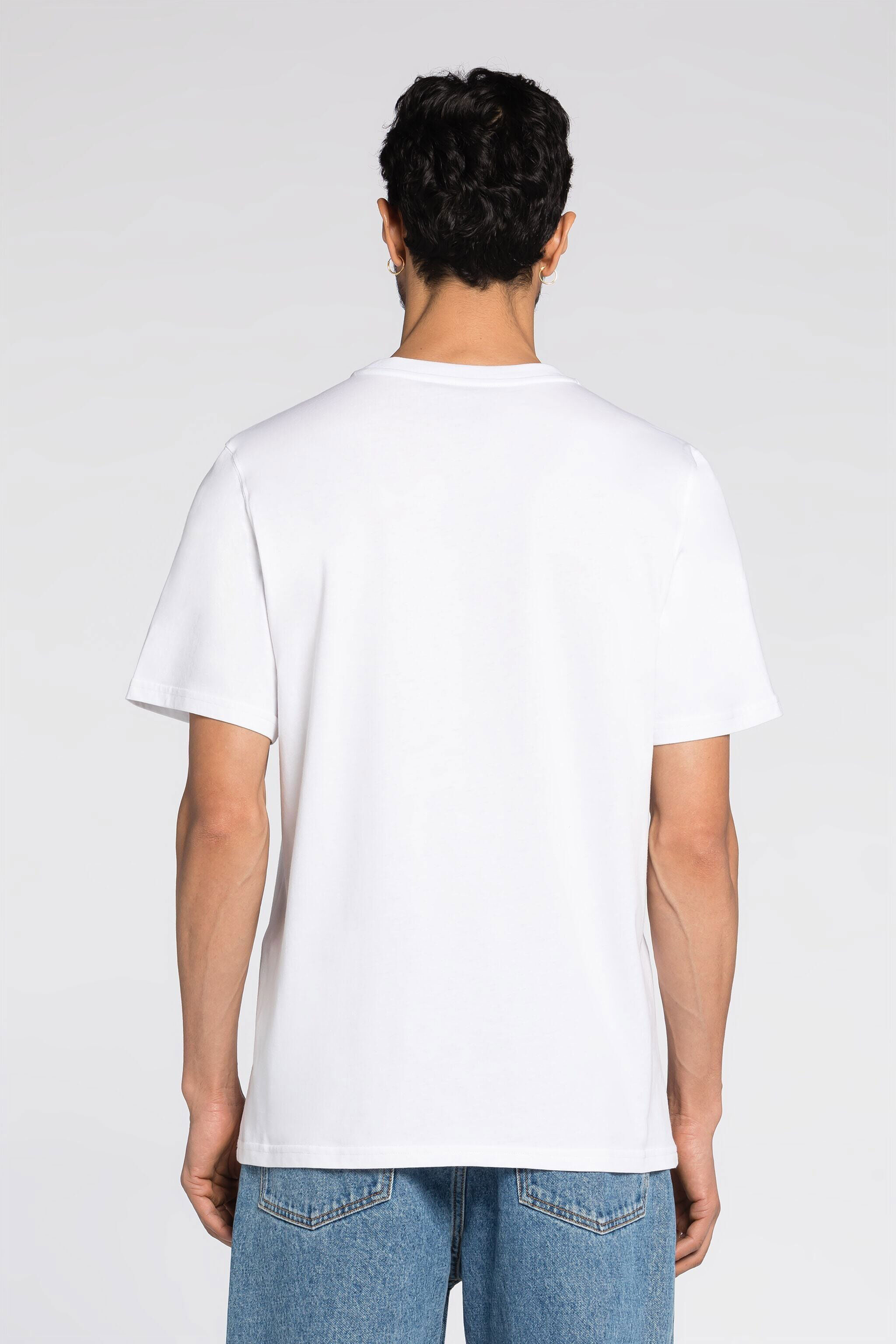 RC Camiseta de algodón con estampado Snake Blanco QRT61B-JD060
