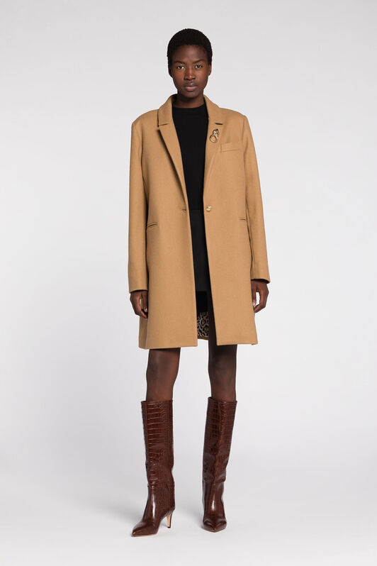 RC Single-Breasted Coat Light Brown JST40L-MQO38