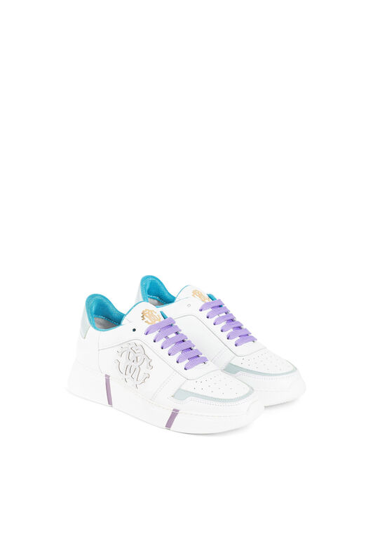 RC RC Monogram Sneakers White/light blue KOS00A-PNO01