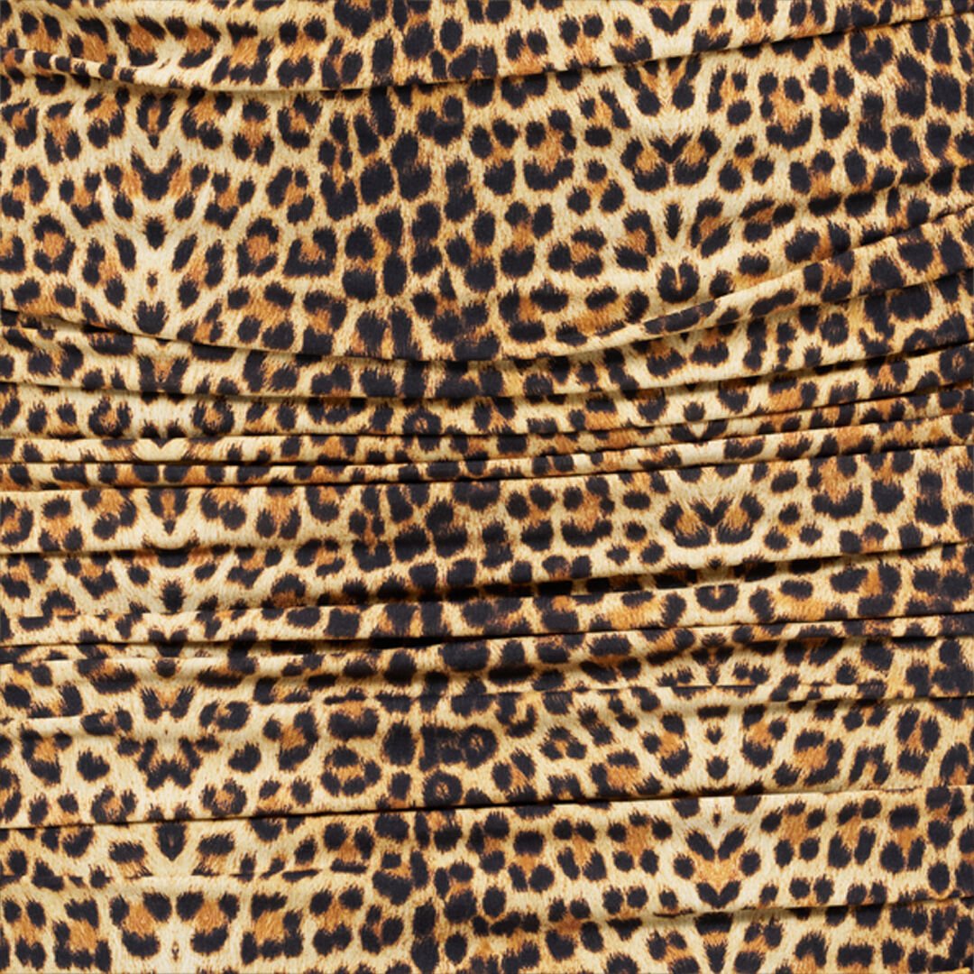 RC Mini Dress with Baby Jaguar Print and Cut-Out Detail RC Mini Dress with Baby Jaguar Print and Cut-Out Detail BROWN WQT124-LNR31