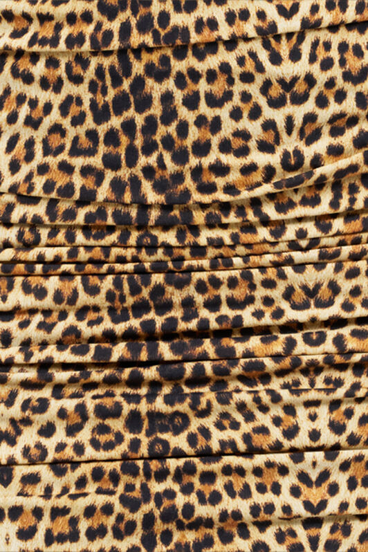 RC Mini Dress with Baby Jaguar Print and Cut-Out Detail RC Mini Dress with Baby Jaguar Print and Cut-Out Detail BROWN WQT124-LNR31