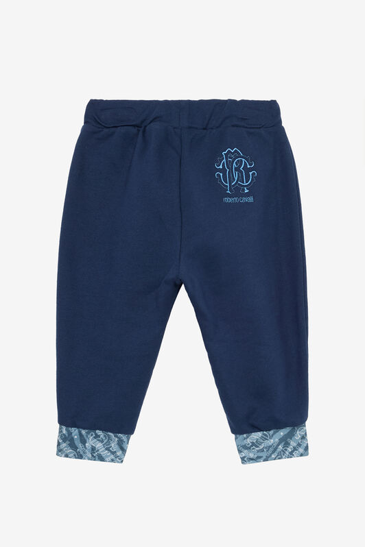JU Sporthose Mit Kontrastierenden Bändern Und Monogramm RC Dunkelblau UJT212-CF050