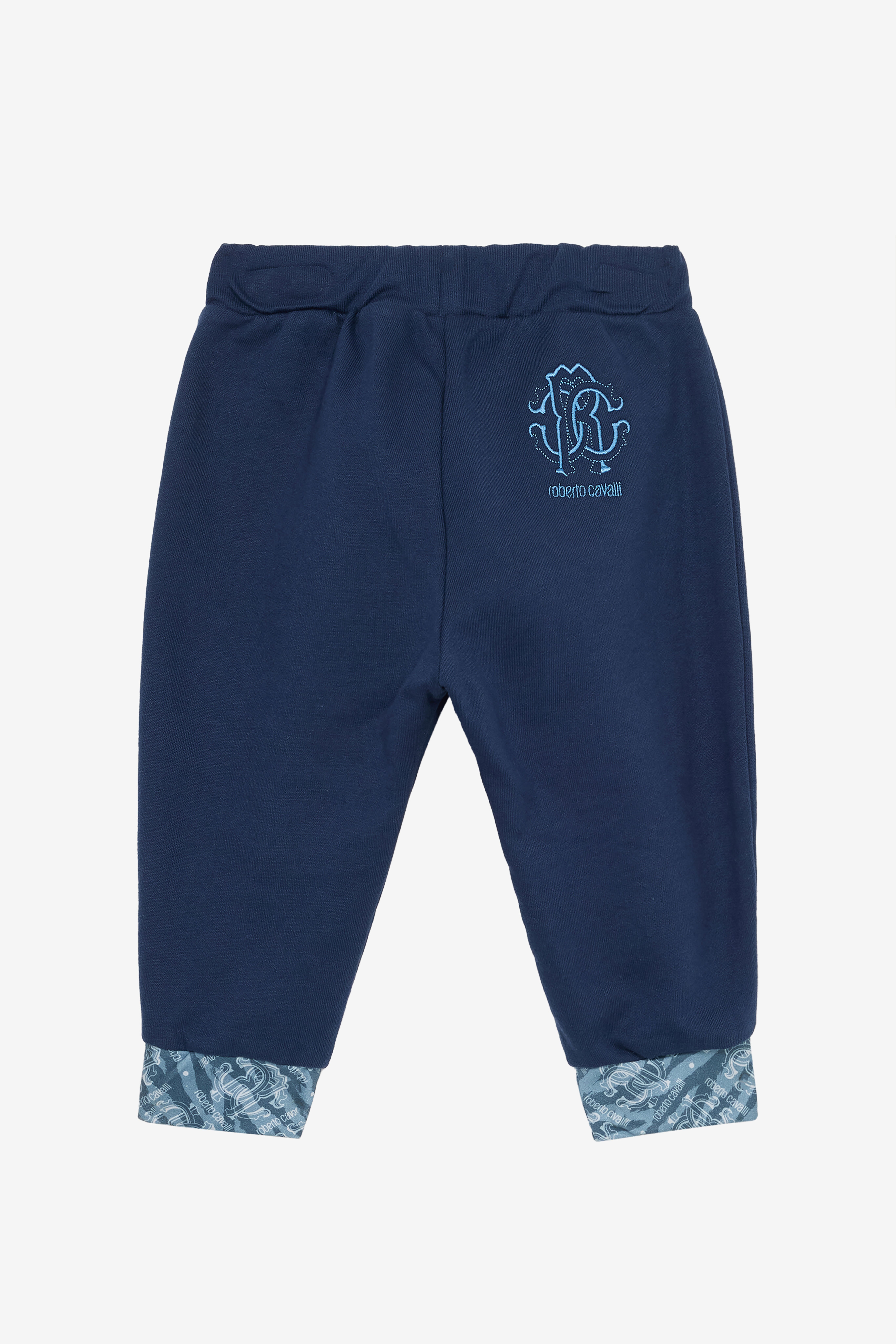 JU Sporthose Mit Kontrastierenden Bändern Und Monogramm RC Dunkelblau UJT212-CF050