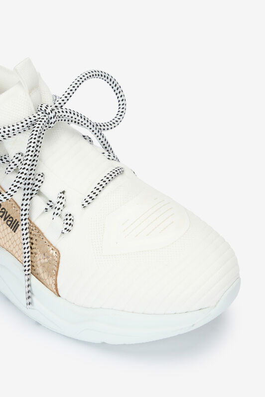 RC Sneakers with snake-effect inserts White POS01B-PZO06