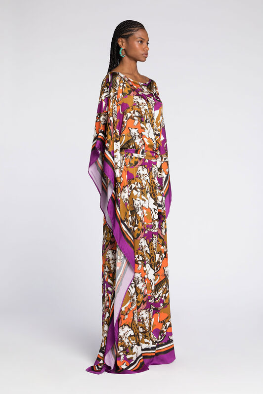 RC Robe-caftan à imprimé félins RC Robe-caftan à imprimé félins Violet RKT180-SZH06