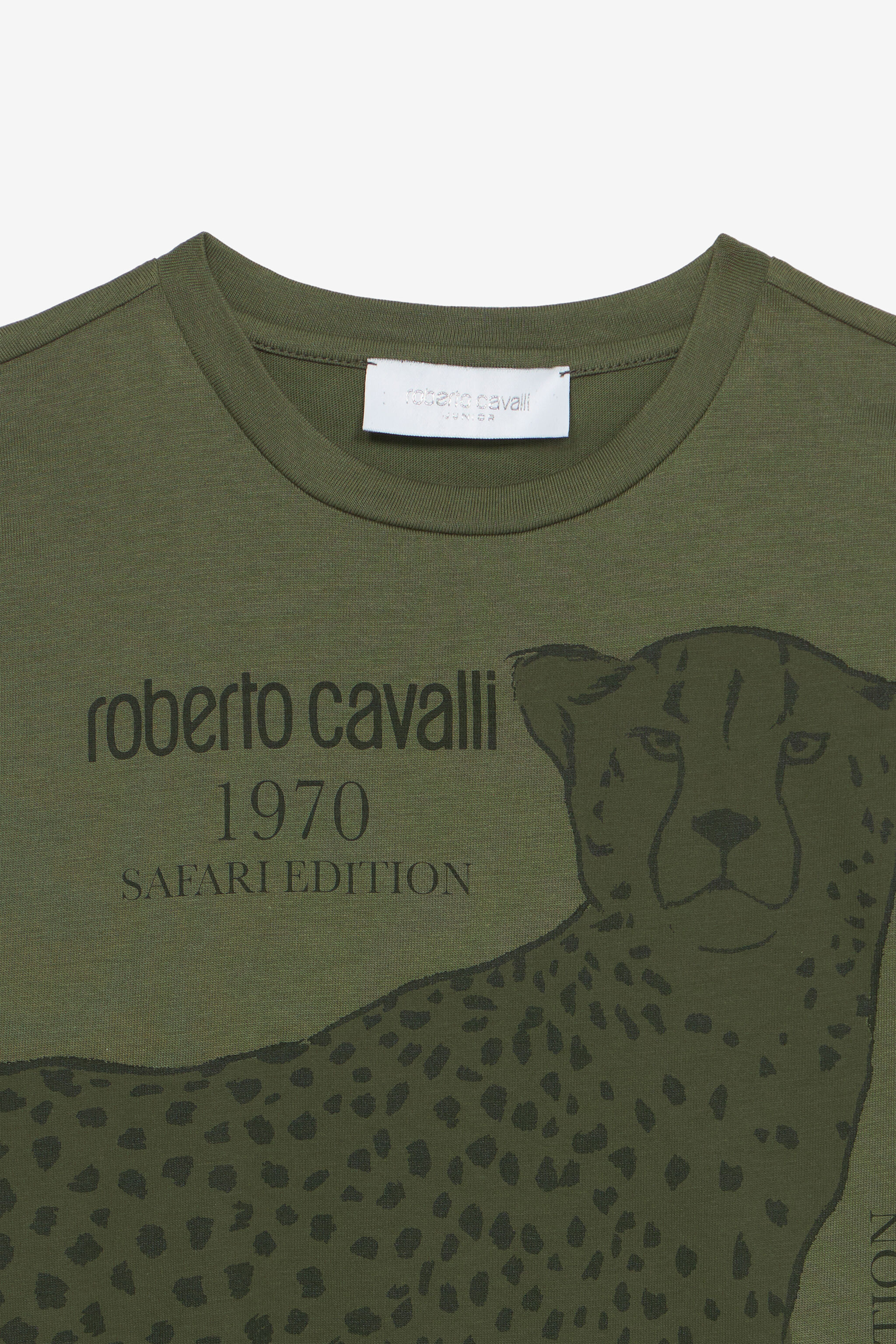 JU T-Shirt Safari Edition Con Ghepardo Verde UJT60F-JD001