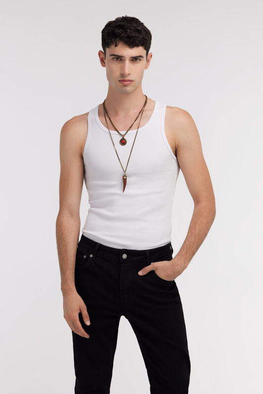RC Tank top with logo White SRT65A-JA002