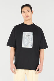 RC Rose-Print T-Shirt With Logo Black URT62Q-KB031