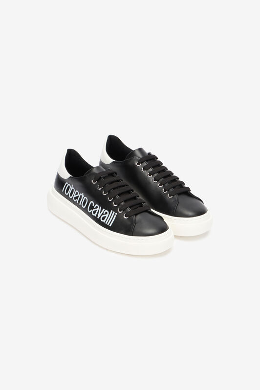 RC Black Leather Sneaker With Logo RC Black Leather Sneaker With Logo BLACK/WHITE QOS01I-PZO16