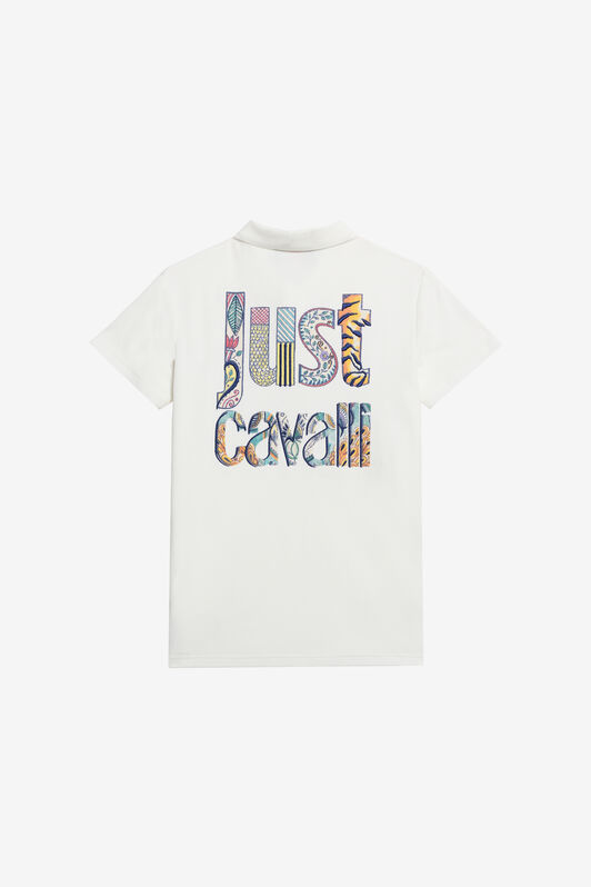 JC White Polo Shirt with Logo IVORY PRISTINE WFT61G-1D000