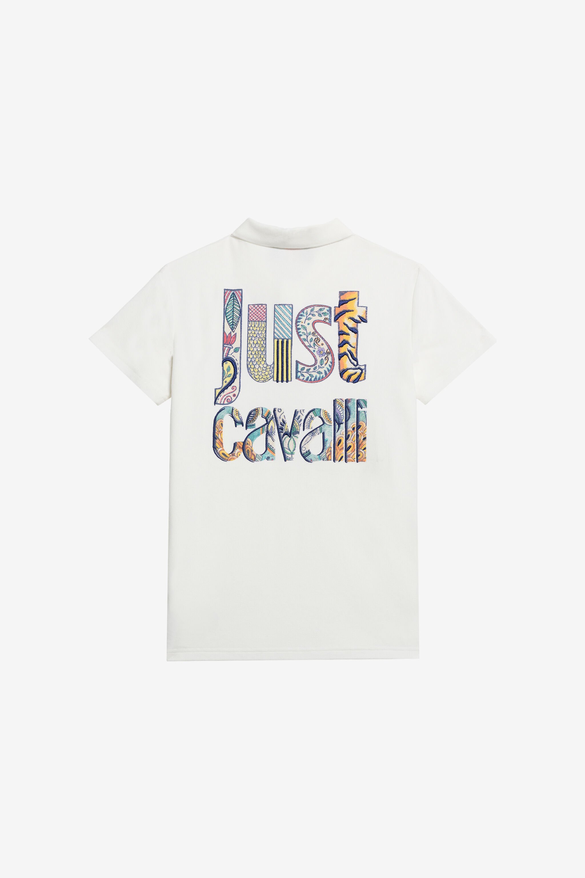 JC White Polo Shirt with Logo IVORY PRISTINE WFT61G-1D000