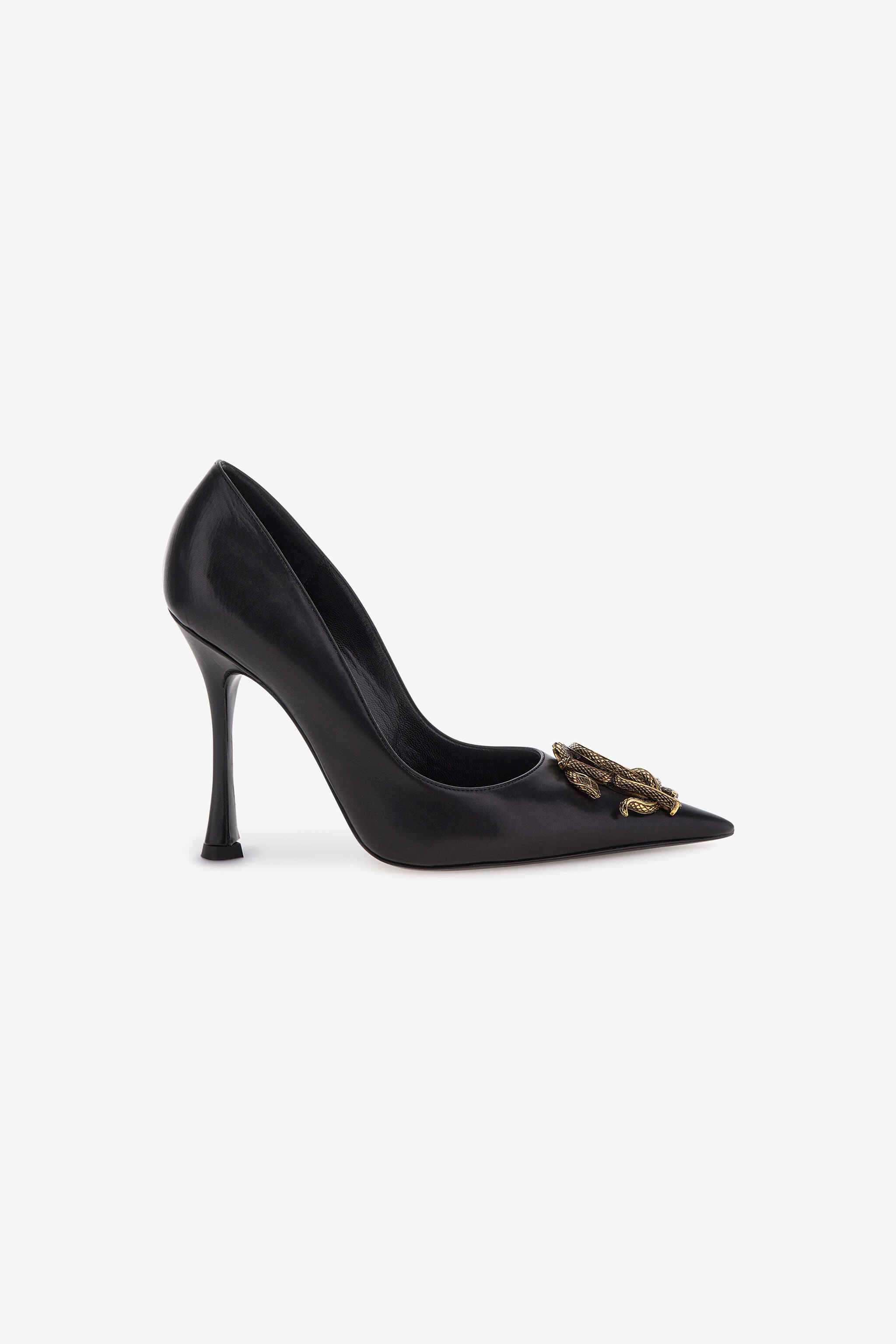 RC Décolleté con Monogram Mirror Snake Nero SKS010-PZ200