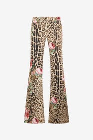 RC Jaguar Roses Print Flared Jeans NATURAL XQJ205-DAT24