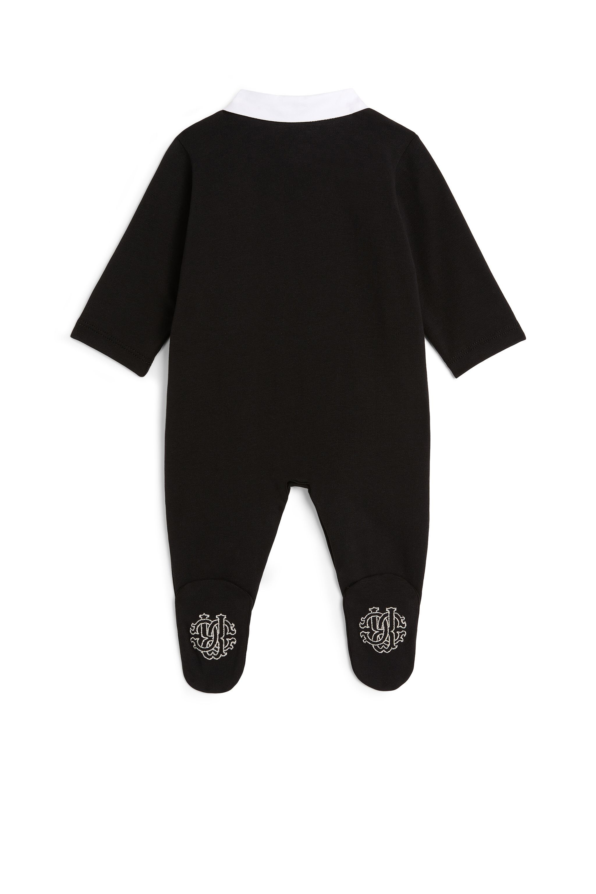JU Two-tone bow detail pajamas BLACK/WHITE LJT857-JV025