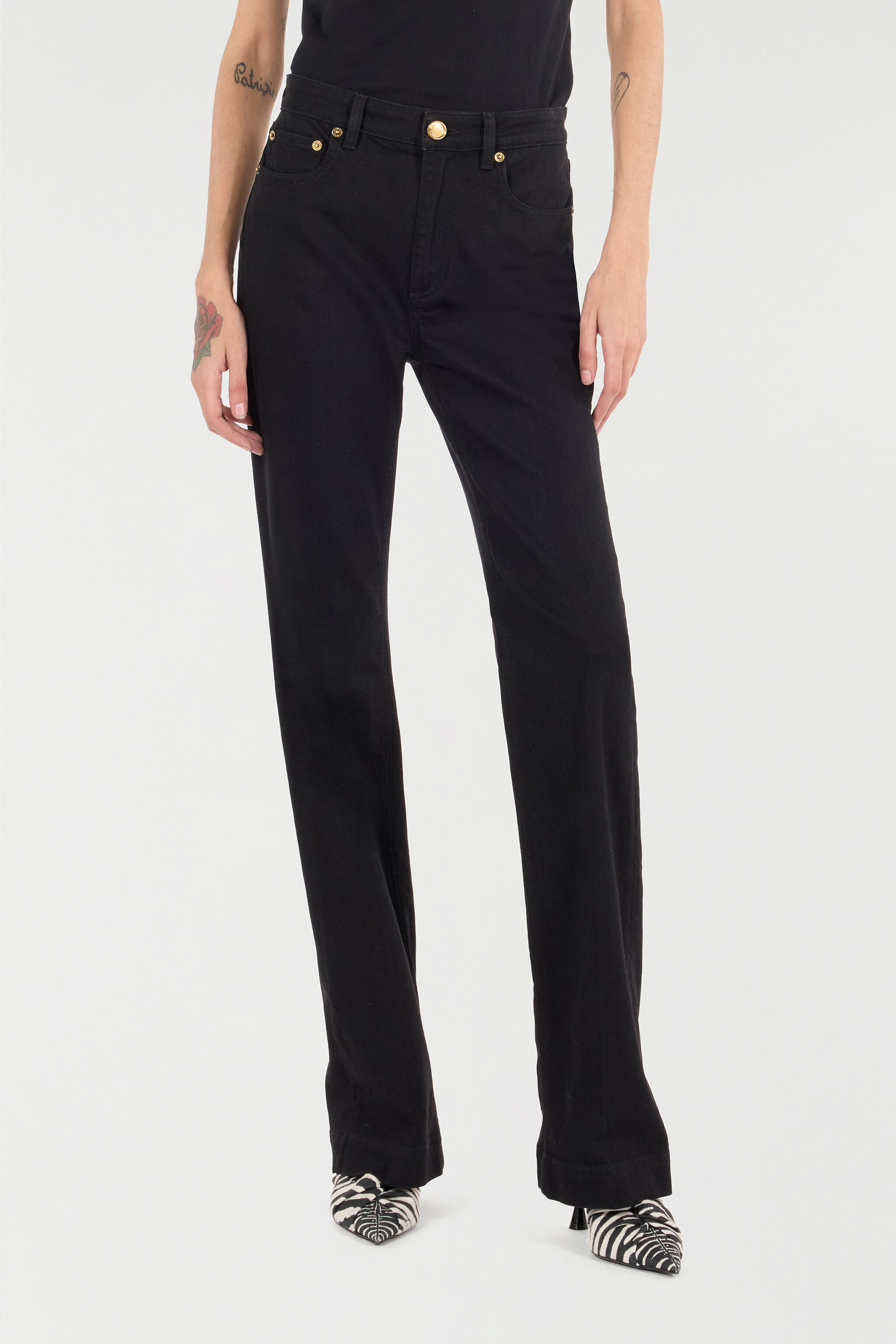 RC Jeans with Mirror Snake Monogram Black VKJ221-DE001