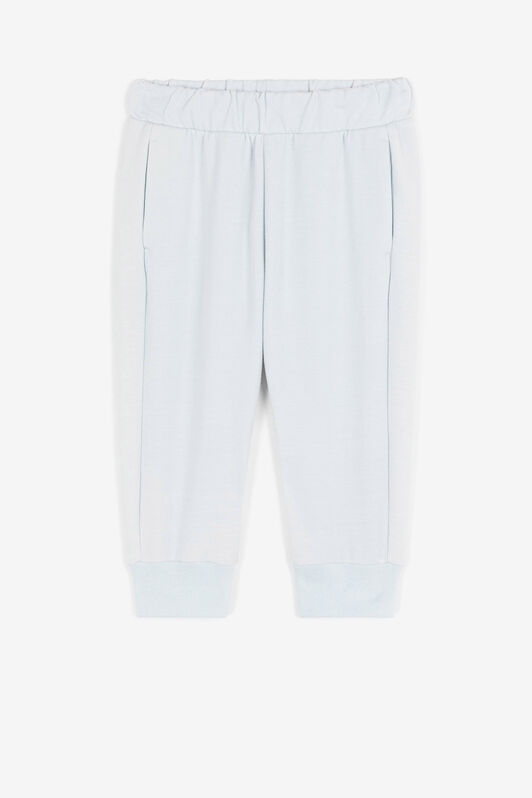 JU Logo-print cotton track pants Light blue QJT248-CF050
