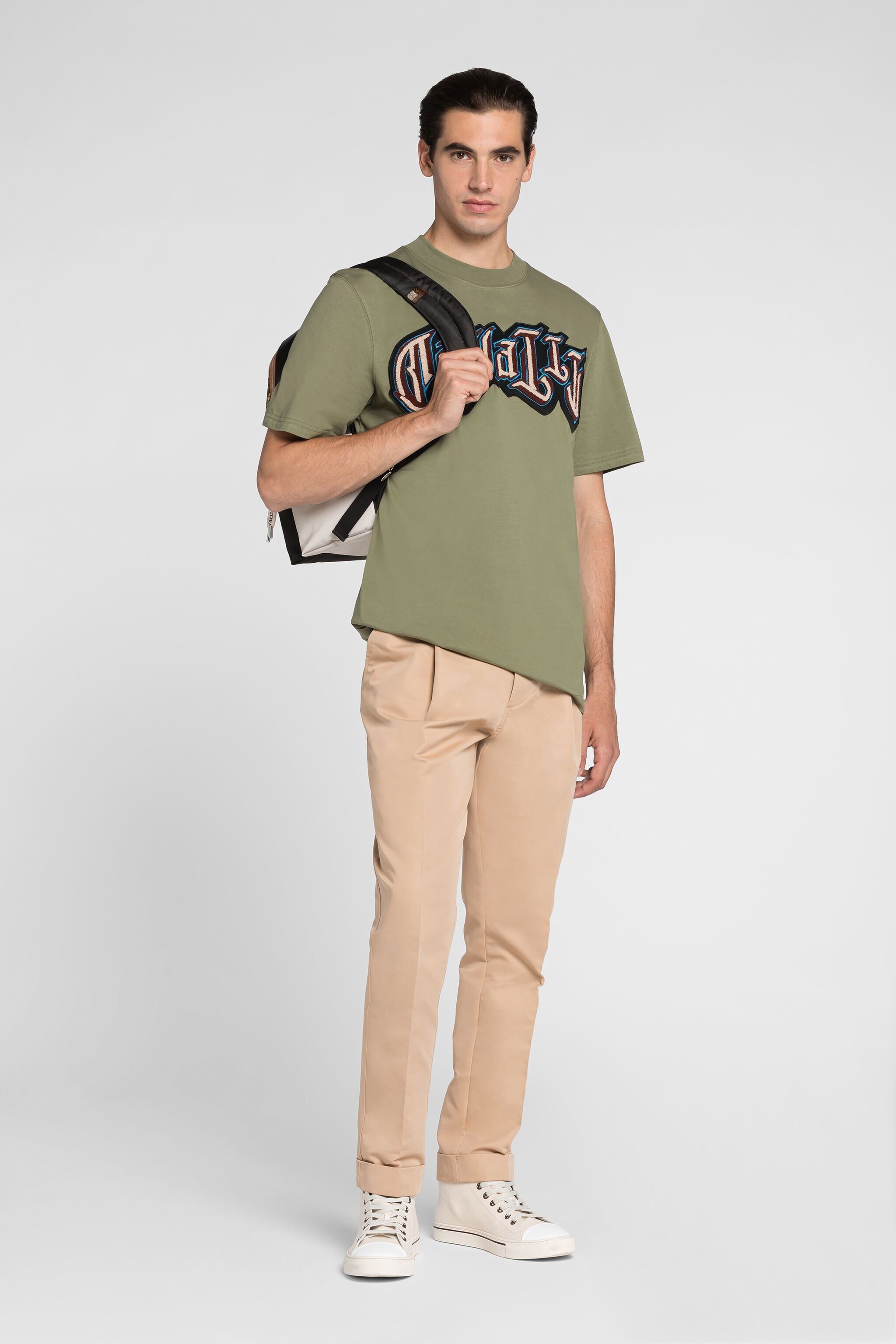 RC Logo print cotton T-shirt Green QRT61C-JD060