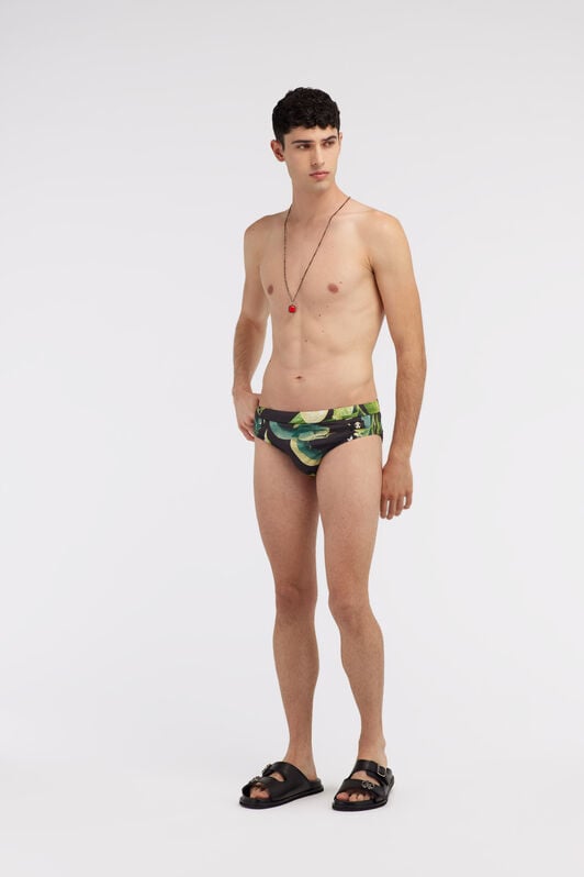 RC Lemon print swim briefs Schwarz SYH01A-LNF31