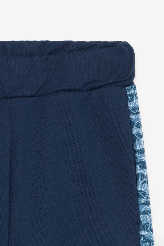 JU Pantalones Deportivos Con Bandas Con Logotipo Azul oscuro UJT20D-CF050