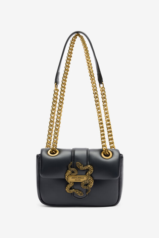 JC Bolso Con Asa De Cadena Y Mirror Snake Negro TFB052-TF417