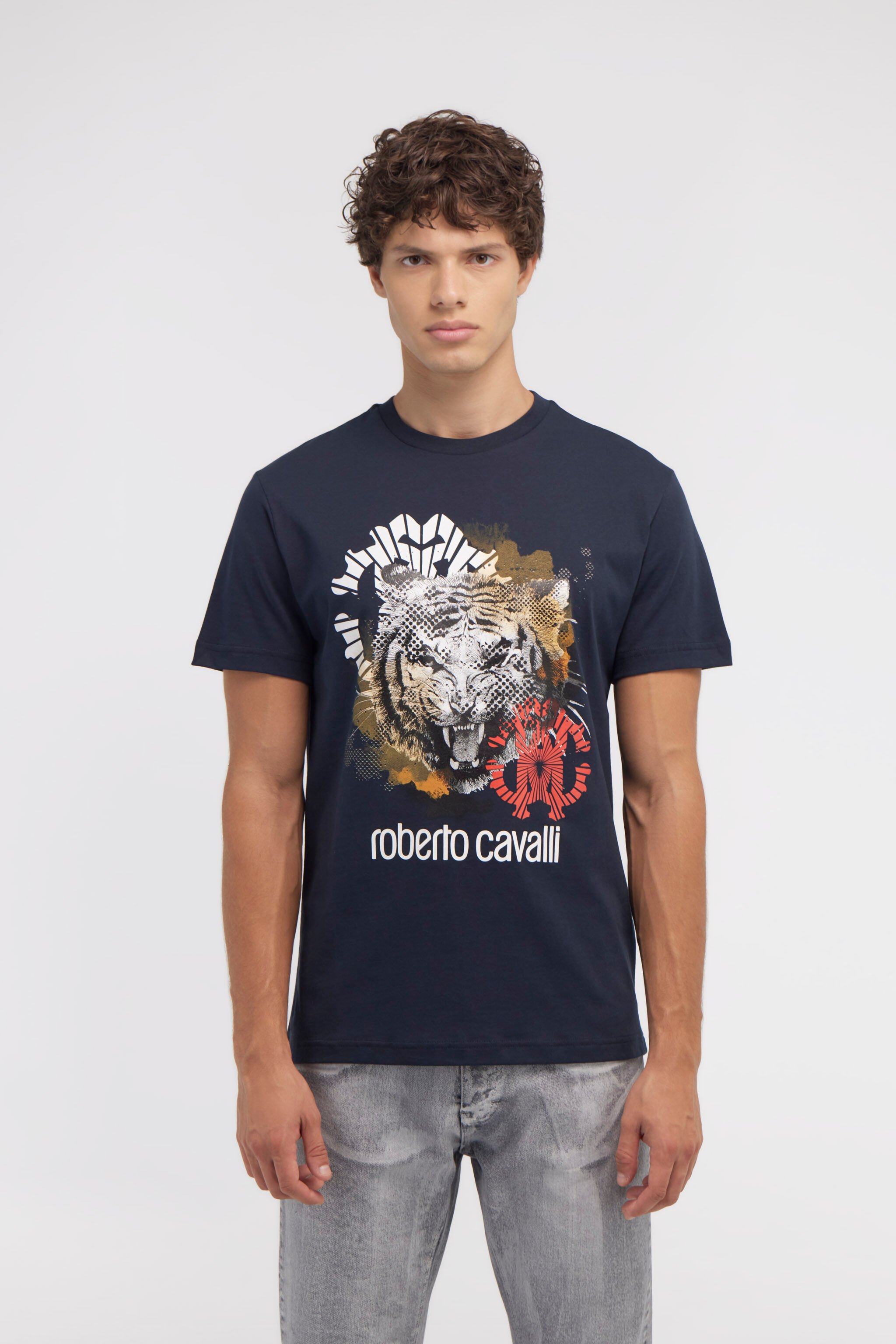 RC T-shirt with Jaguar logo and print Dark blue NOT60A-JD060