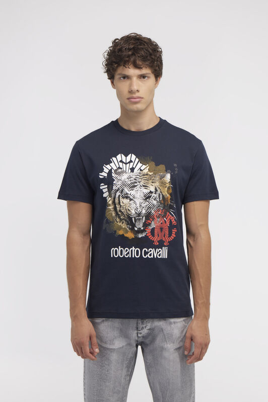 RC T-shirt with Jaguar logo and print RC T-shirt with Jaguar logo and print Dark blue NOT60A-JD060