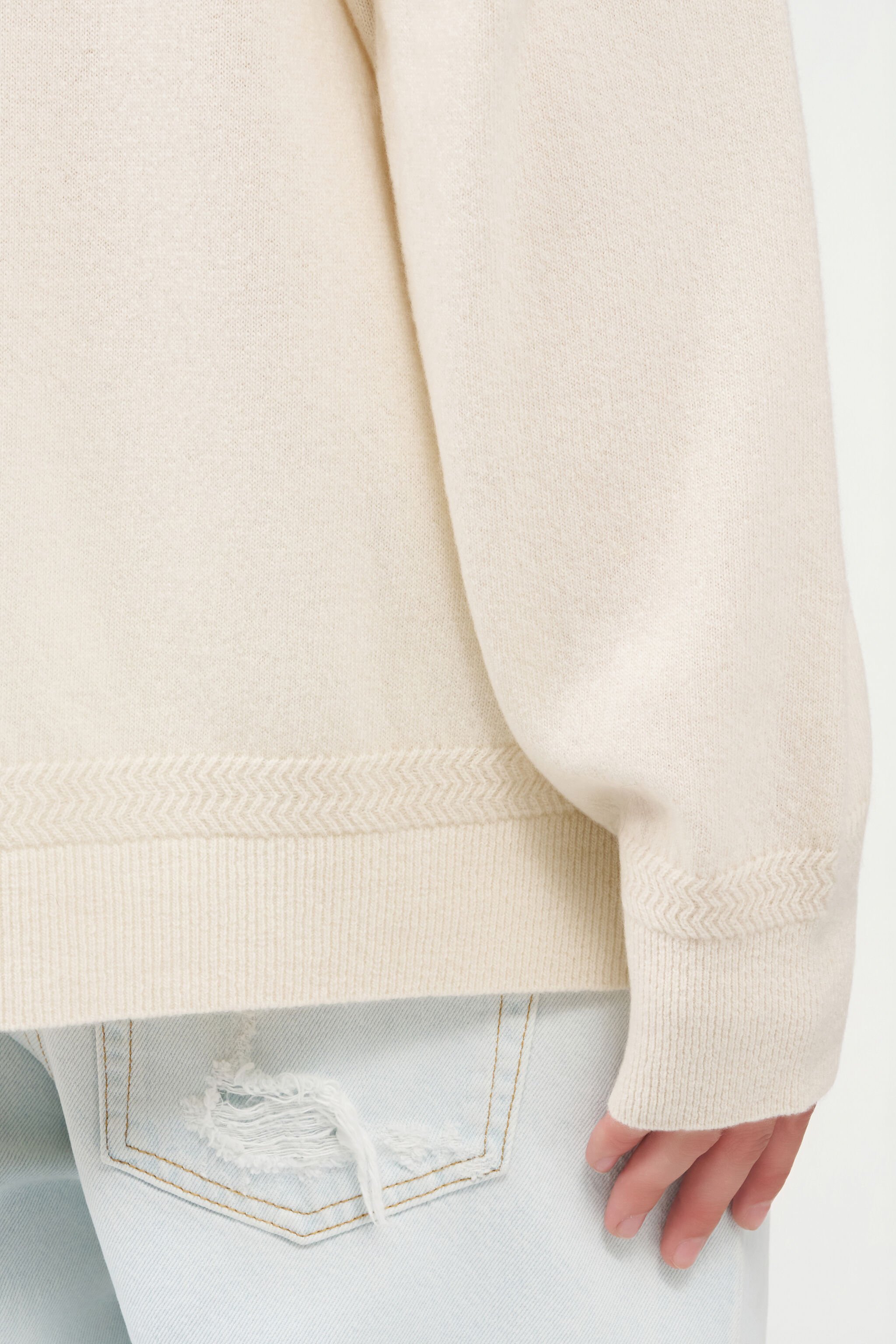 RC Wollpullover mit Tigermotiv IVORY WKM603-MQ014