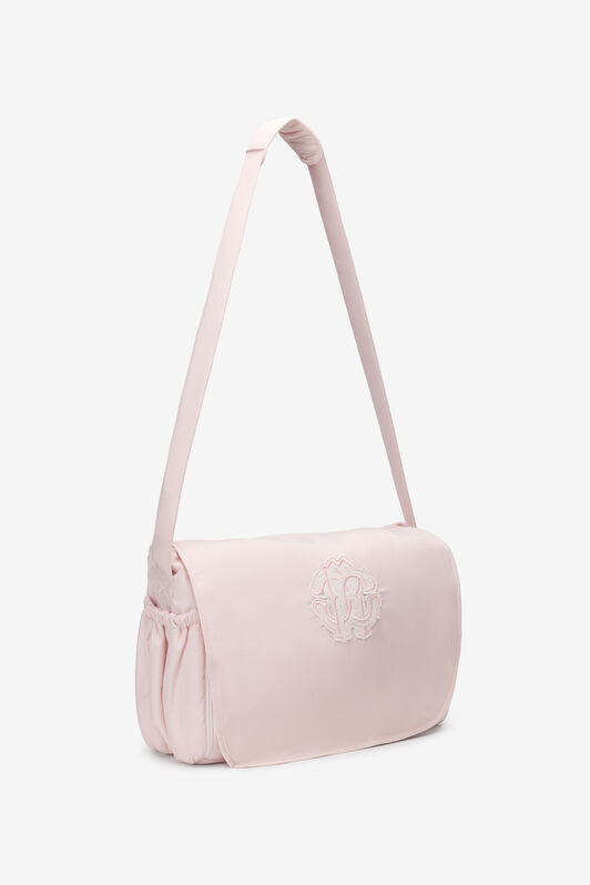 JU RC Monogram-Embroidered Changing Bag BABY PINK TJT824-SB001