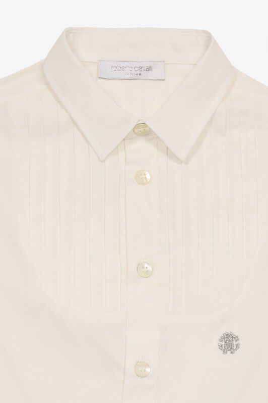 JU Shirt With Shirt Front And RC Monogram Ivory UJT702-CH004