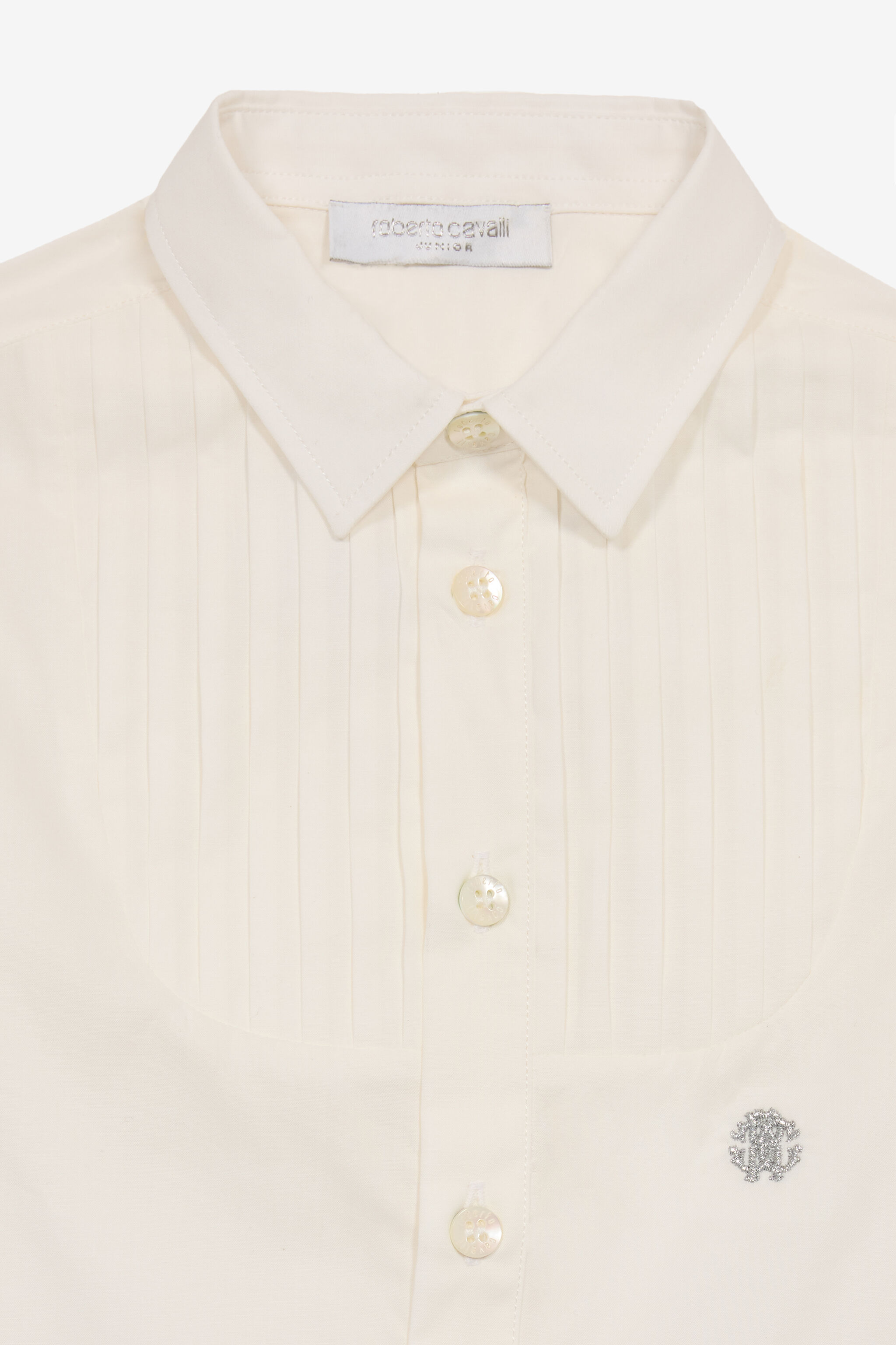JU Shirt With Shirt Front And RC Monogram Ivory UJT702-CH004