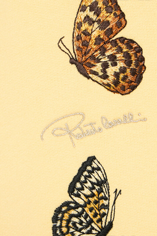 JU Yellow Track Pants with Butterflies YELLOW VJT23G-CF050